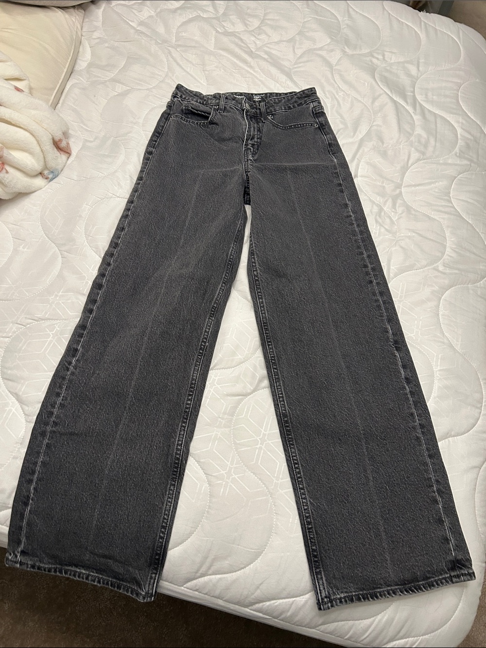 Old Navy Charcoal Black Wide-Leg Jeans